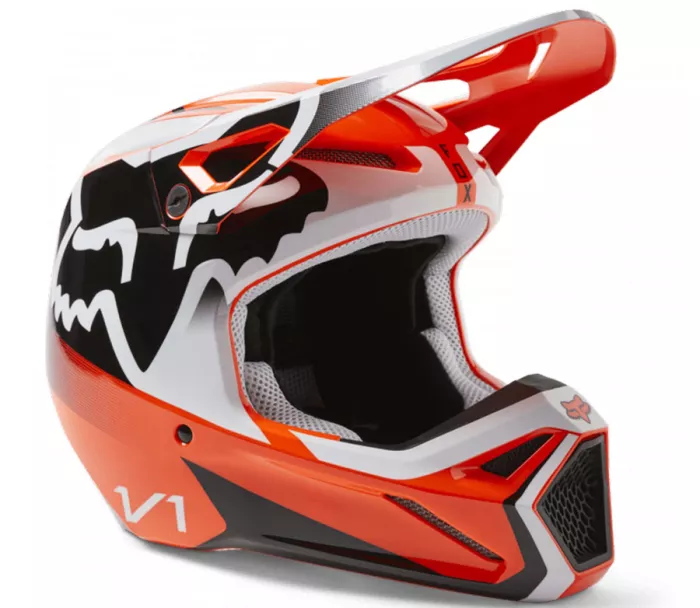Dětská motokrosová helma Fox Yth V1 Leed Helmet Dot/Ece Fluo Orange