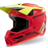 Helma na motokros 2026 Alpinestars SM3 Youth Fray red/yellow/black glossy