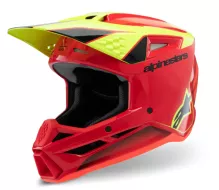 Helma na motokros 2026 Alpinestars SM3 Youth Fray red/yellow/black glossy