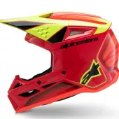 Helma na motokros 2026 Alpinestars SM3 Youth Fray red/yellow/black glossy