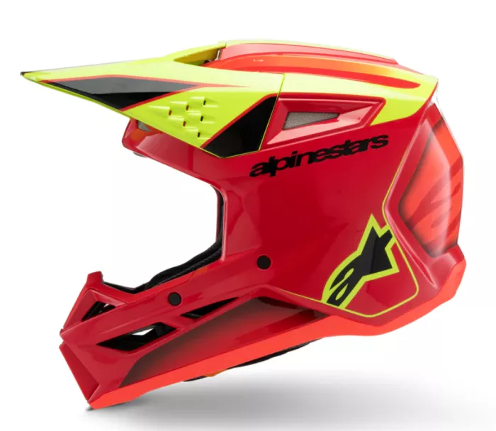 Helma na motokros 2026 Alpinestars SM3 Youth Fray red/yellow/black glossy