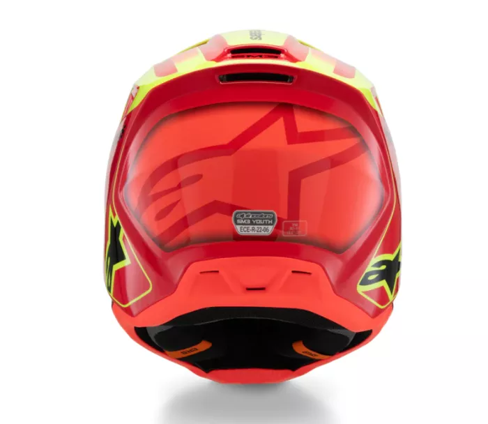 Helma na motokros 2026 Alpinestars SM3 Youth Fray red/yellow/black glossy
