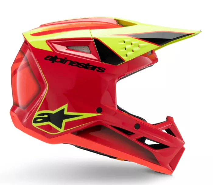Helma na motokros 2026 Alpinestars SM3 Youth Fray red/yellow/black glossy
