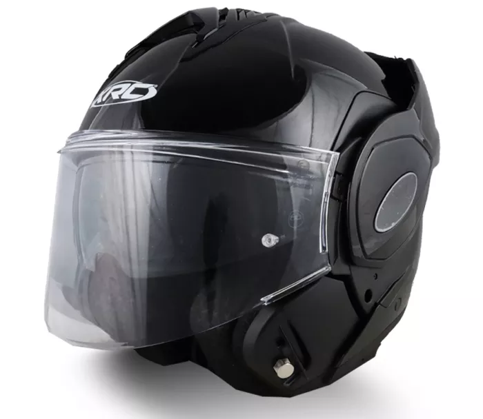 Překlápěcí helma XRC Fronter black glossy