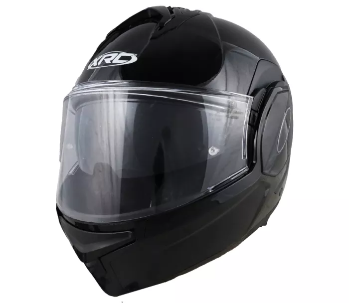 Překlápěcí helma XRC Fronter black glossy
