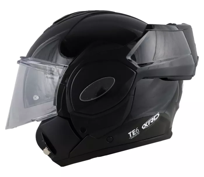 Překlápěcí helma XRC Fronter black glossy