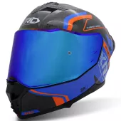 Helma na motocykl XRC Fureso Carbon blue/orange
