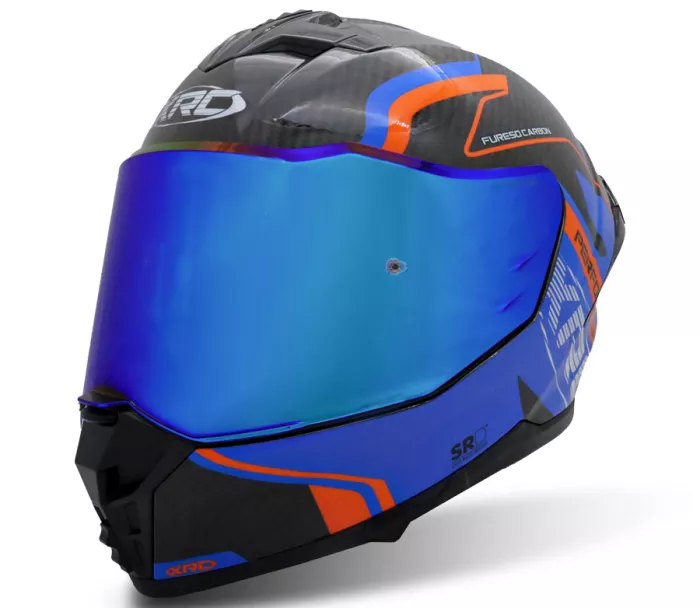 Helma na motocykl XRC Fureso Carbon blue/orange
