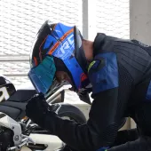 Helma na motocykl XRC Fureso Carbon blue/orange