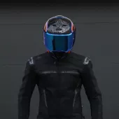 Helma na motocykl XRC Fureso Carbon blue/orange