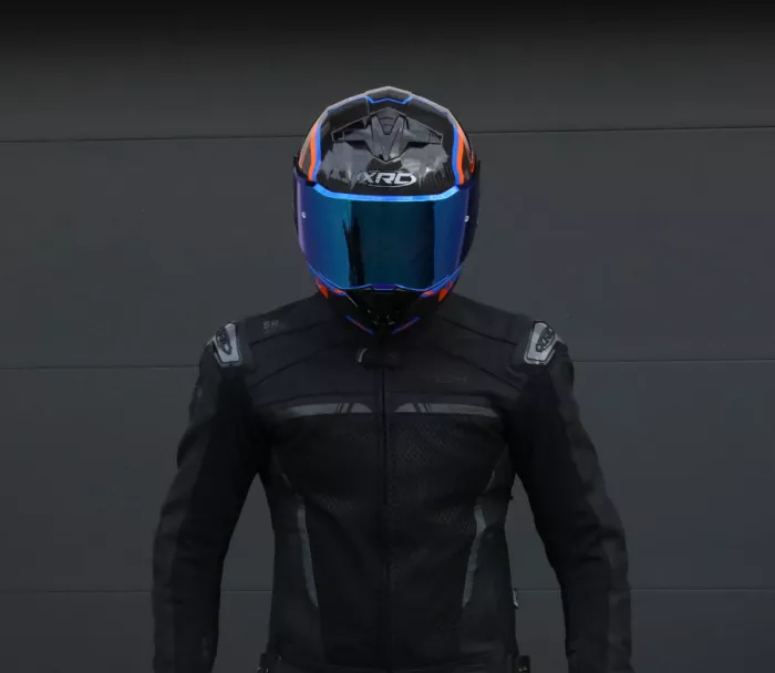 Helma na motocykl XRC Fureso Carbon blue/orange