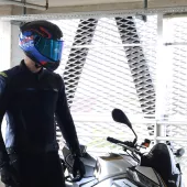 Helma na motocykl XRC Fureso Carbon blue/orange