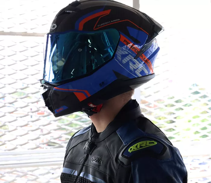 Helma na motocykl XRC Fureso Carbon blue/orange