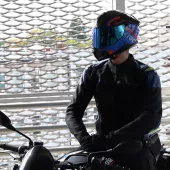 Helma na motocykl XRC Fureso Carbon blue/orange