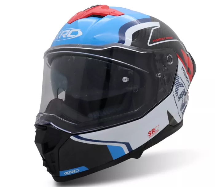 Helma na moto XRC Fureso Carbon blue/red/wht