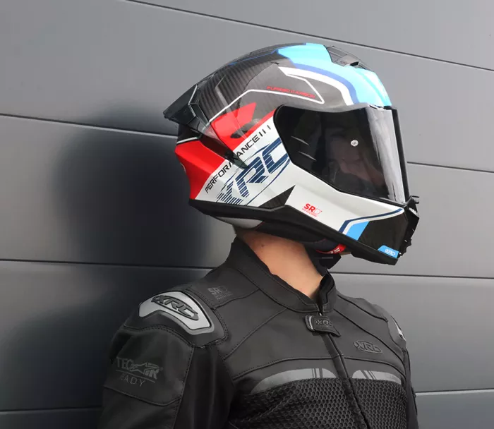 Helma na moto XRC Fureso Carbon blue/red/wht