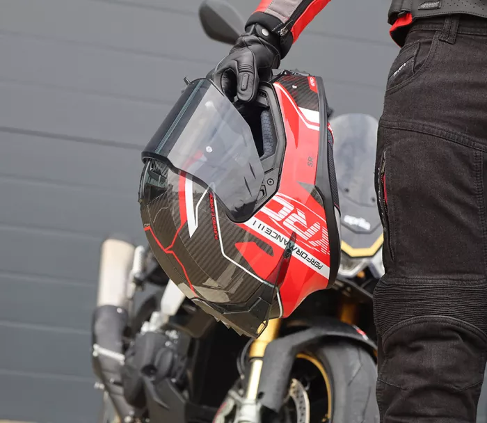 Integrální helma XRC Fureso Carbon red/wht