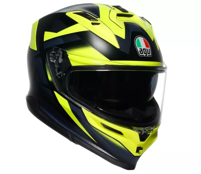 Integrální helma AGV K7 E2206 GLIMPSE BLACK/YELLOW FLUO