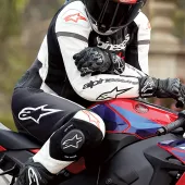 Dvoudílná kožená kombinéza 2025 Alpinestars GP Force Luvr black/white/red fluo