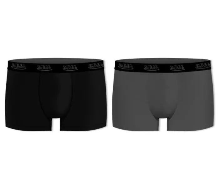 Boxerky Von Dutch Basic black/grey (2ks v balení)