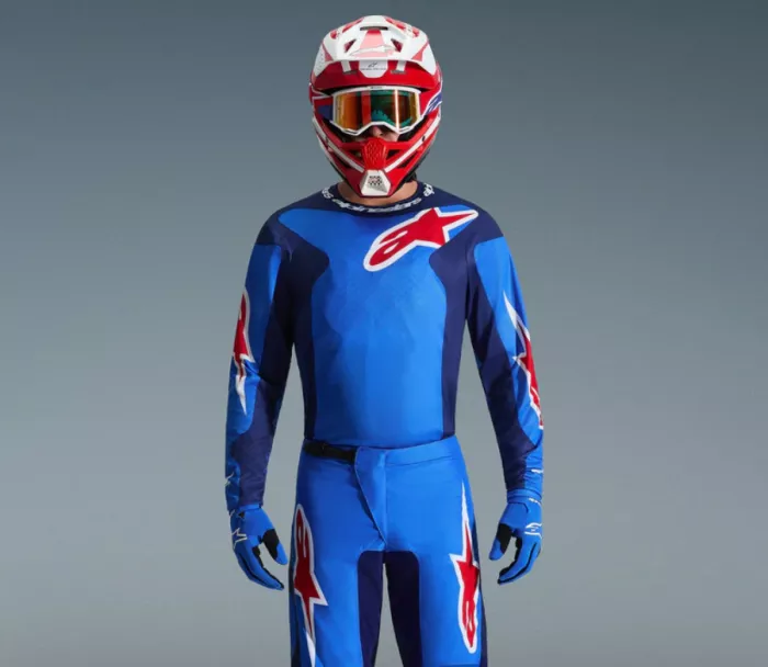 Motokrosový dres 2026 Alpinestars Fluid Grid blue/red