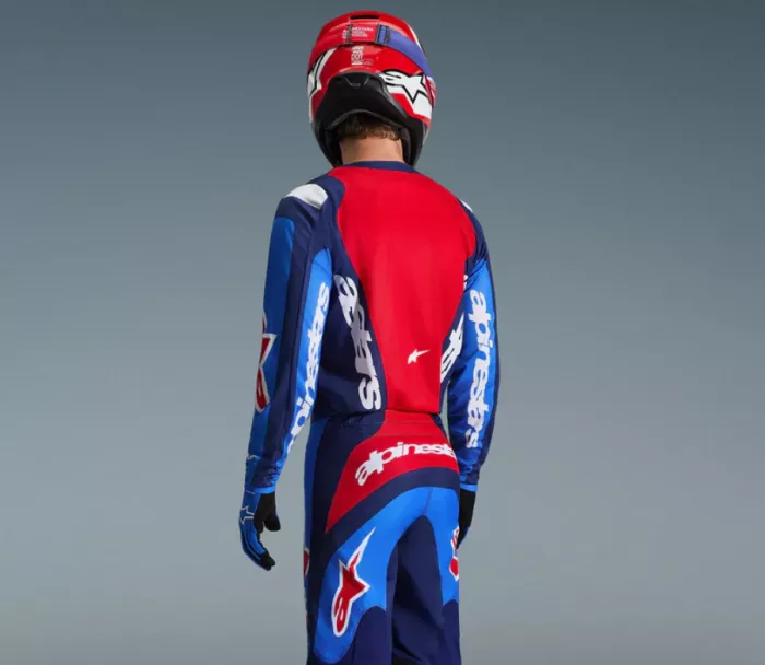 Motokrosový dres 2026 Alpinestars Fluid Grid blue/red