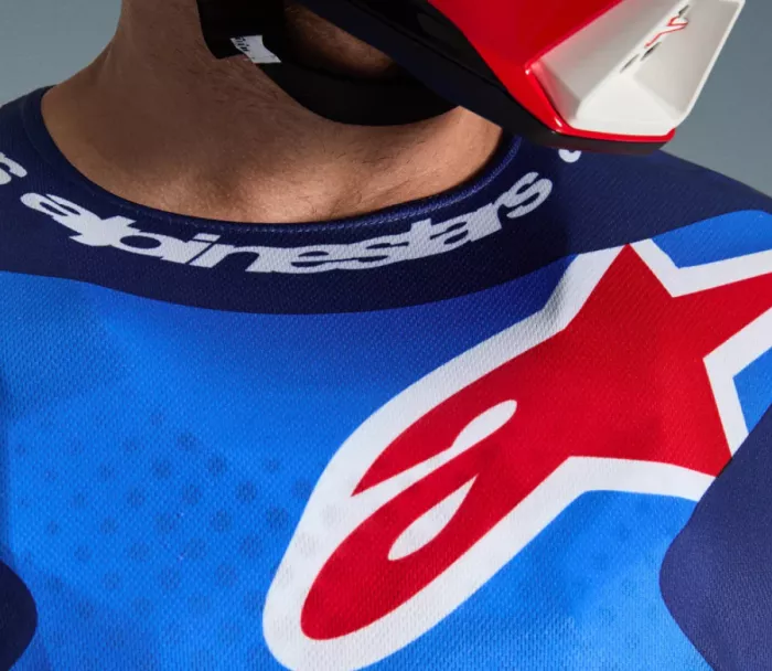 Motokrosový dres 2026 Alpinestars Fluid Grid blue/red
