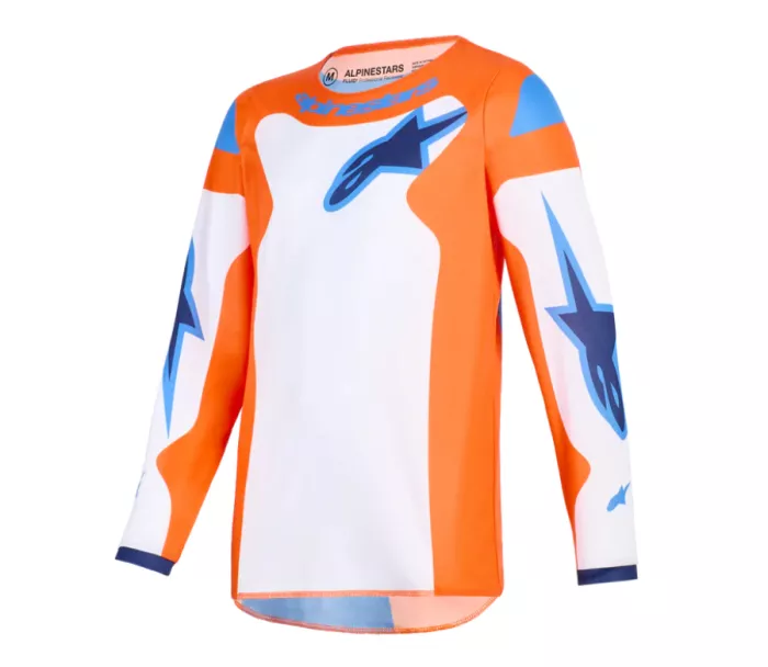 Dres na motokros 2026 Alpinestars Youth Fluid Grid orange/ucla blue