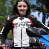 Dámská bunda na motorku XRC Haderg white/blk/red