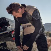 Pánská bunda 2025 Alpinestars Halo Drystar khaki/sand/yellow fluo