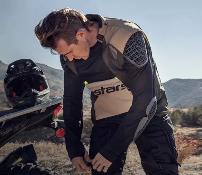 Pánská bunda 2025 Alpinestars Halo Drystar khaki/sand/yellow fluo