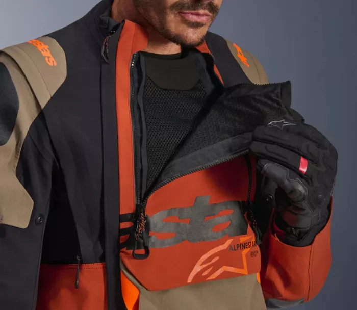 Bunda na moto Alpinestars Halo Pro Drystar XF laminated walnut/rusty/black