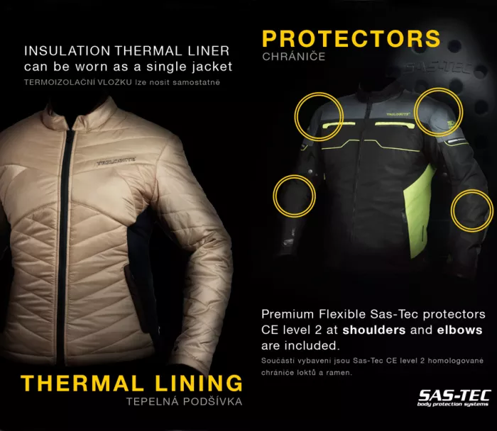 Dámská bunda na moto Trilobite All Ride Tech-Air black/grey/yellow