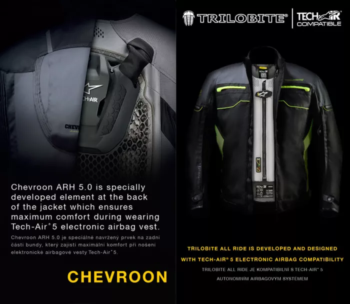 Dámská bunda na moto Trilobite All Ride Tech-Air black/grey/yellow