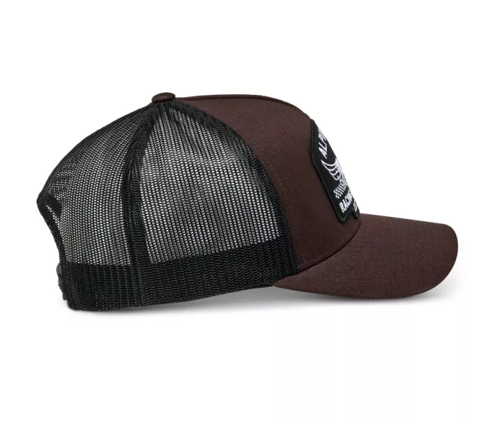 Kšiltovka 2025 Alpinestars Heritage patch Trucker brown/black