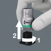 WERA Socket belt with 1/4" drive hex sockets - Metric