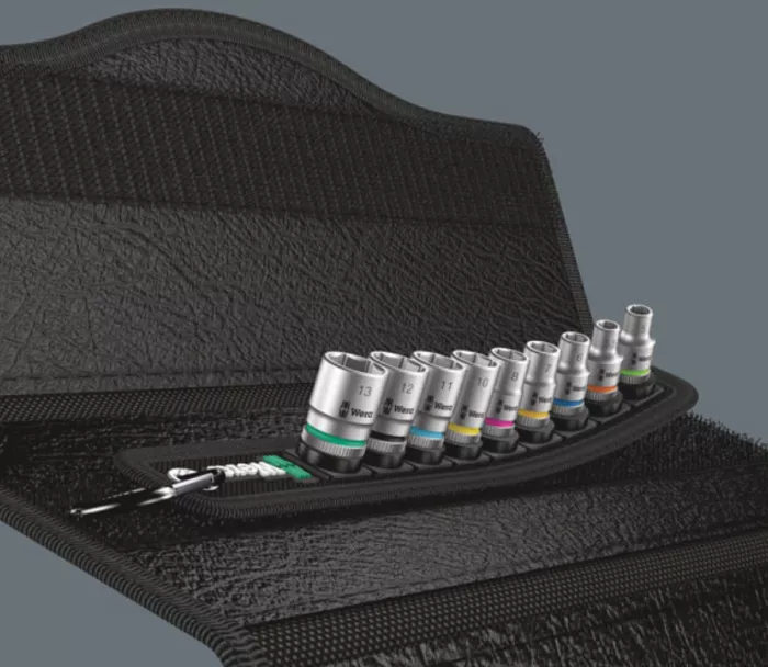 WERA Socket belt with 1/4" drive hex sockets - Metric