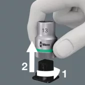 WERA Socket belt with 1/4" drive hex socket bits - US sizes