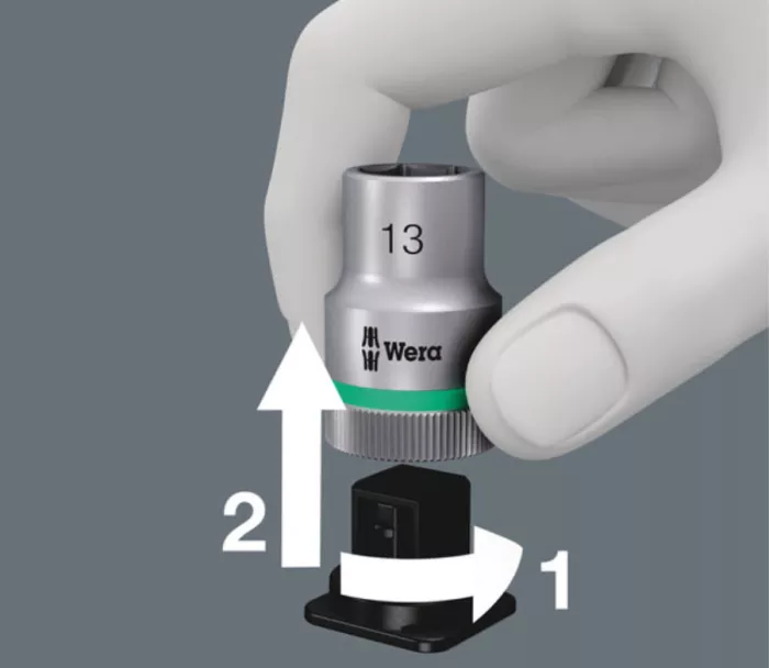 WERA Socket belt with 1/4" drive hex socket bits - US sizes