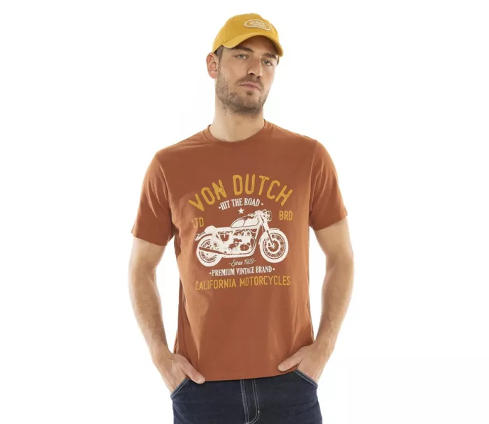 Pánské tričko Von Dutch Hit light coffee