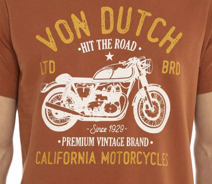 Pánské tričko Von Dutch Hit light coffee