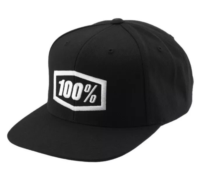 100% Icon Snapback cap black