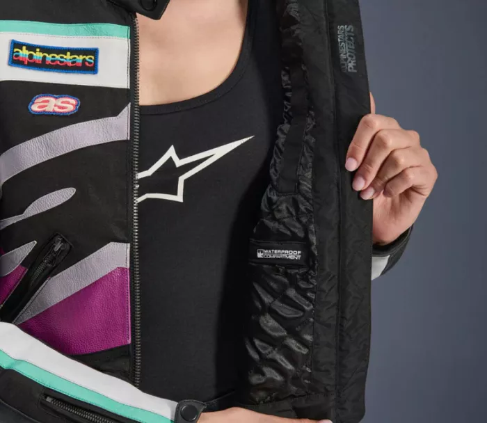Dámská bunda 2026 Alpinestars Idles black/off white/purple