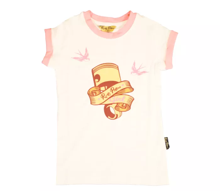 Dívčí triko Rusty Pistons Ino white/pink