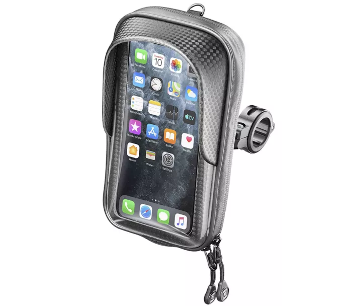 Univerzální voděodolné pouzdro na mobilní telefony Interphone Master Pro, úchyt na řídítka, max. 6,7