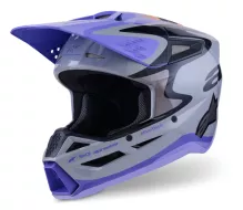 Děštská motokrosová helma 2026 Alpinestars Jettson SM3 Youth Solid grey/purple/black