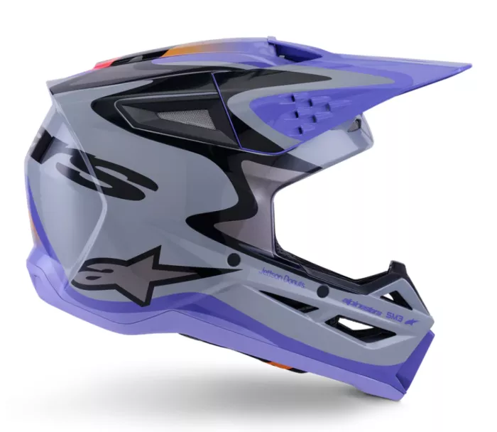 Helma na motokros 2026 Alpinestars Jettson SM3 grey/purple/black