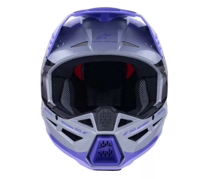 Děštská motokrosová helma 2026 Alpinestars Jettson SM3 Youth Solid grey/purple/black