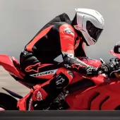 Jednodílná kombinéza Alpinestars Missile V2 Ward black/red fluo/white