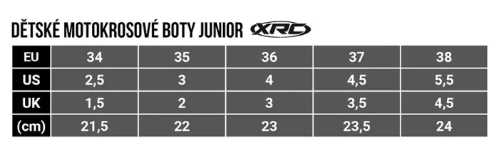 Dětské motokrosové boty XRC MX Move junior black